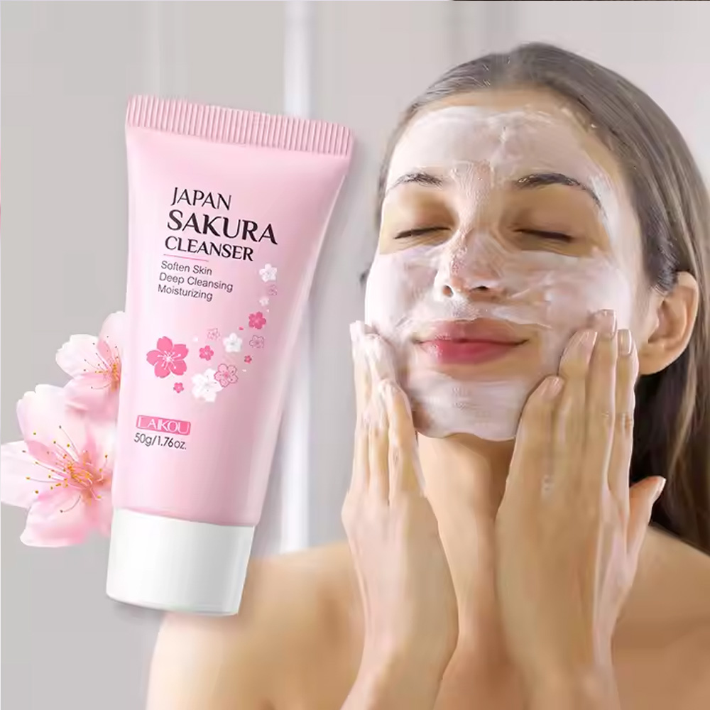 Salicylic Acid Cleanser - LAIKOU SAKURA Cleanser Gentle Deep ทําความสะอาดน้ํามันควบคุม