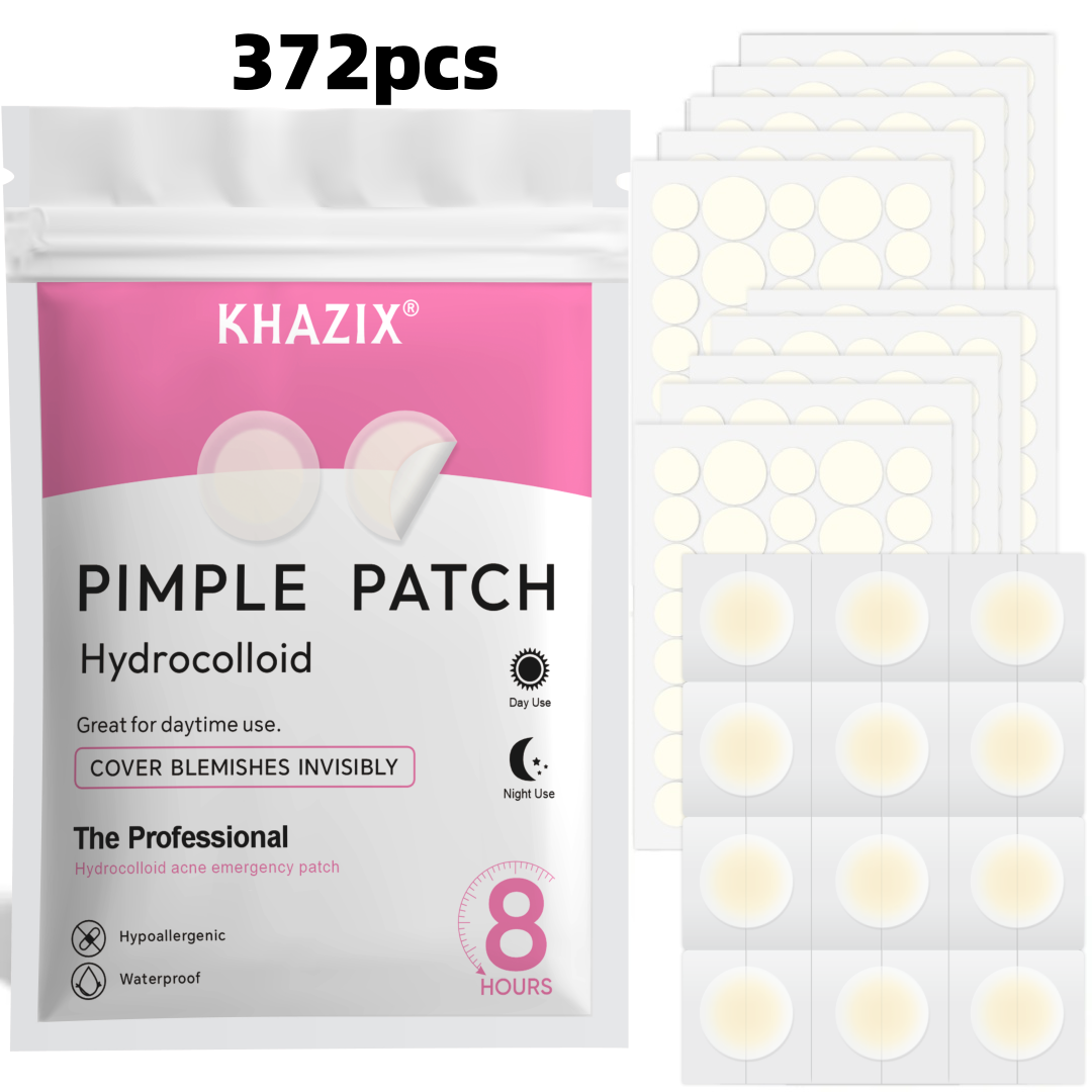 Hydrocolloid Acne Patch - แผ่นแปะสิวไฮโดรคอลลอยด์ 372 ชิ้น, สติ๊กเกอร์ปิดสิวไฮโดรคอลลอยด์, ปิดสิวและรอยตำหนิ, สติ๊กเกอร์สำหรับกลางคืน