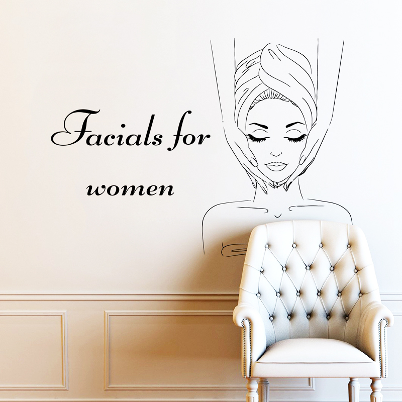 Skincare Quote - สปาป้ายใบหน้า Decals Wall Decals Mask Skin