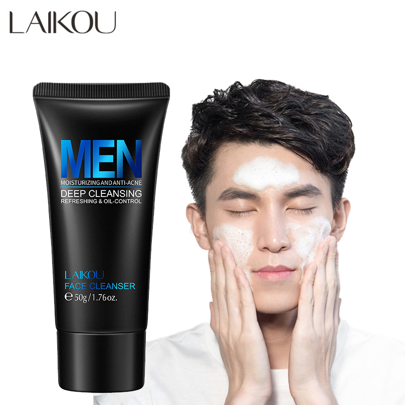 Salicylic Acid Cleanser - LAIKOU Men ทำความสะอาดผิวหน้าล้างหน้า Moisturizing Man Skin