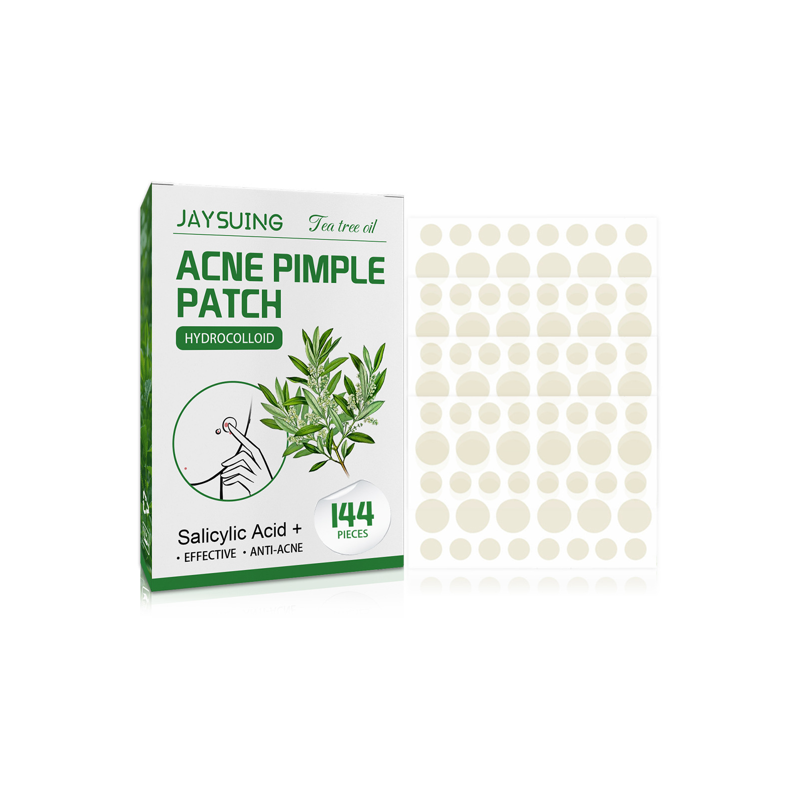 Hydrocolloid Acne Patch - แผ่นแปะสิวไฮโดรคอลลอยด์ - ดูดซับหนองและน้ำมัน ลดรอยแดง ใส่ได้ตลอดวัน
