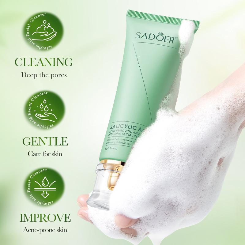 Salicylic Acid Cleanser - ผลิตภัณฑ์ทำความสะอาดผิวหน้าสูตรอ่อนโยนด้วยกรดซาลิไซลิก ช่วยลดสิว บำรุงผิว และฟื้นฟูผิวสำหรับผิวแพ้ง่าย