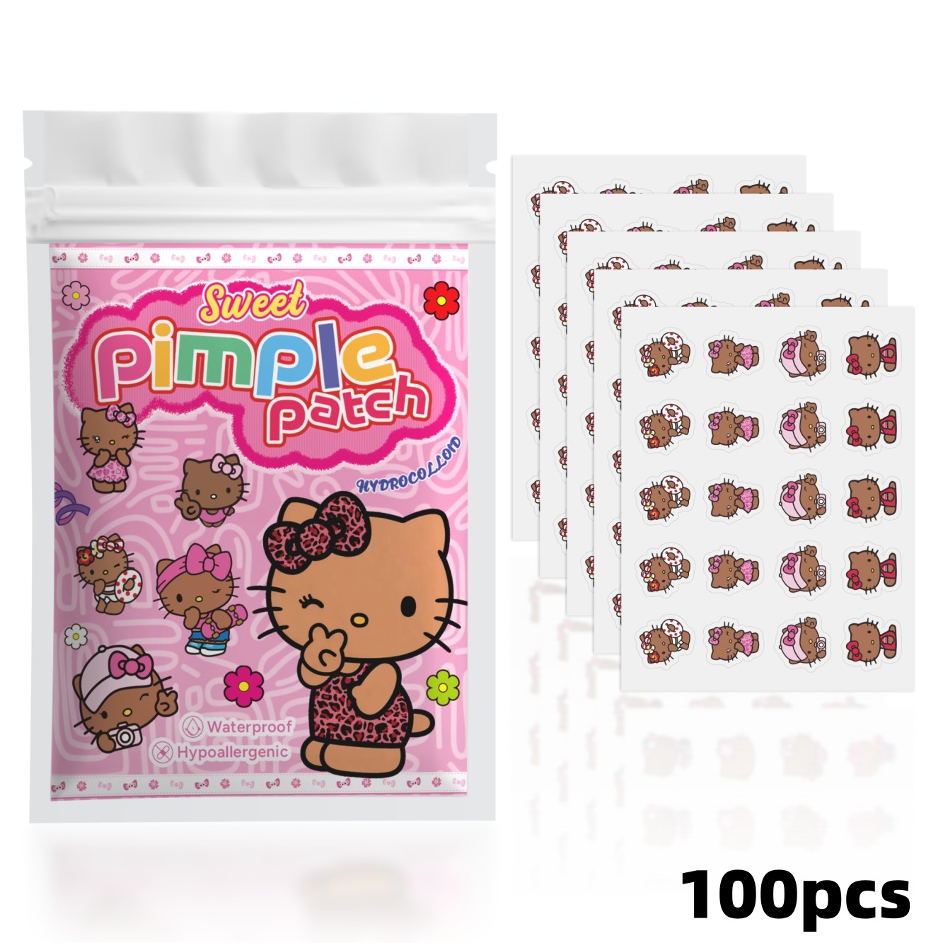 แผ่นแปะสิวเฮลโลคิตตี้ 100 ชิ้น - Hydrocolloid Acne Patch บทวิจารณ์และราคา