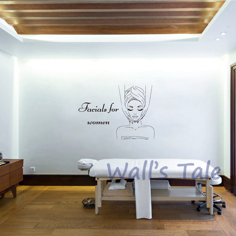 สปาป้ายใบหน้า Decals Wall Deca - Skincare Quote บทวิจารณ์และราคา