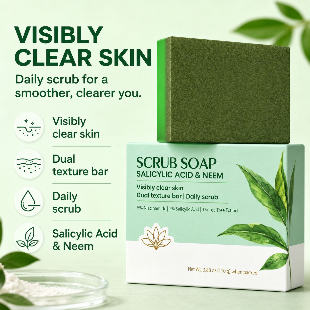 สบู่ก้อนสำหรับขัดผิว |   คลีนเ - Salicylic Acid Cleanser บทวิจารณ์และราคา