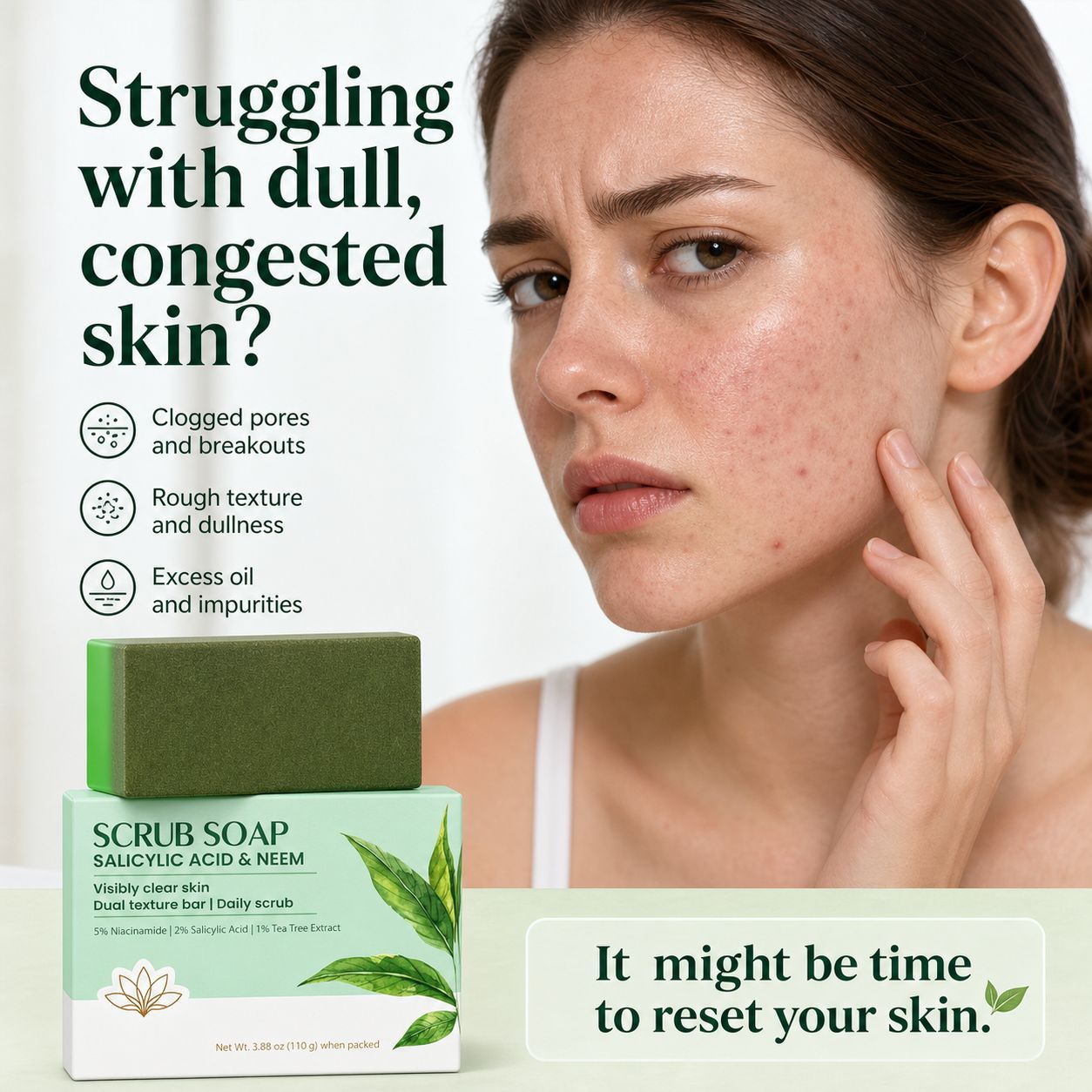 สบู่ก้อนสำหรับขัดผิว |   คลีนเ - Salicylic Acid Cleanser บทวิจารณ์และราคา