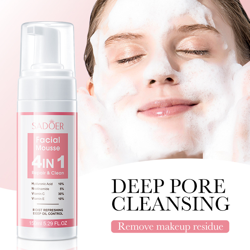SADOER 4 in 1 Facial Mousse Fa - Salicylic Acid Cleanser บทวิจารณ์และราคา