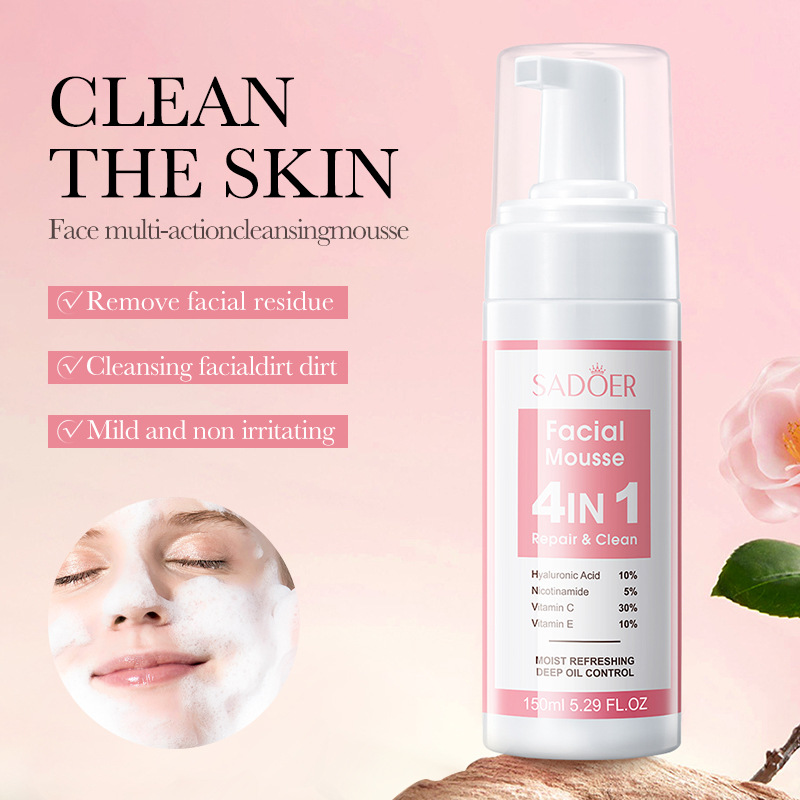 SADOER 4 in 1 Facial Mousse Fa - Salicylic Acid Cleanser บทวิจารณ์และราคา