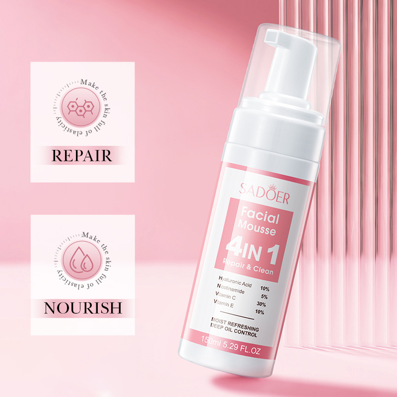SADOER 4 in 1 Facial Mousse Fa - Salicylic Acid Cleanser บทวิจารณ์และราคา